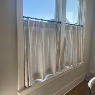 Café Iron Rod 3/4'' Rod Privacy iron rod with sockets Handmade drapery hardware