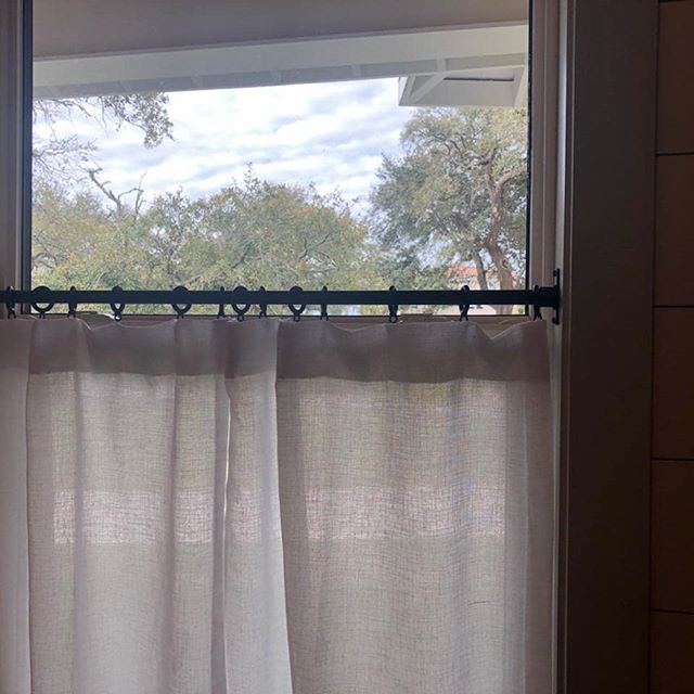 Café Iron Rod 3/4'' Rod Privacy iron rod with sockets Handmade drapery hardware